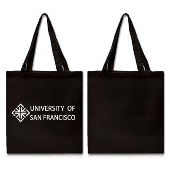 美國舊金山大學紀念品USF購物袋帆布包紀念環保袋女士中號拉鏈款