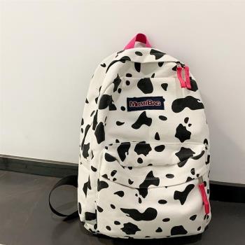 Women Backpack Zebra Cow Print Pattern School Book Bag Ladi