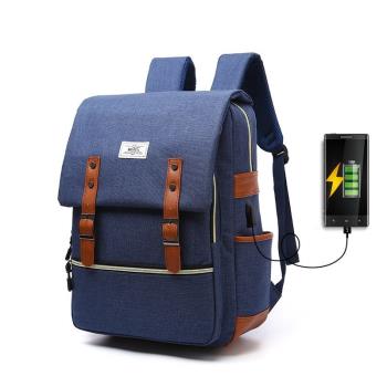 Usb Charging Mens Backpack Laptop Bag Female Student Bag Le