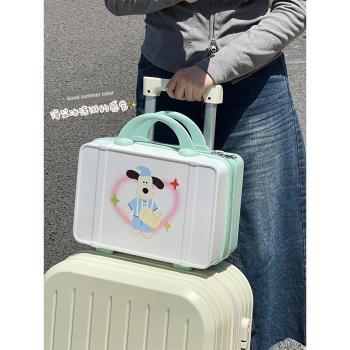 手提行李箱小型便攜化妝小箱子大容量迷你旅行箱女外出化妝包防水