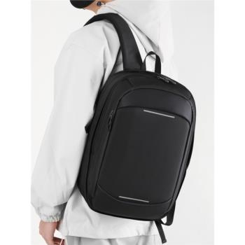 新款背包男士筆記本電腦雙肩包商務通勤上班背包男可擴容質感背包