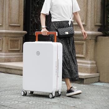 出口日本鋁框行李箱女寬拉桿超輕萬向輪旅行箱大容量30寸密碼皮箱