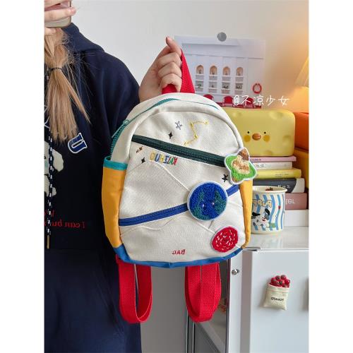 森系少女小書包日系ins小眾帆布迷你雙肩包學生可愛卡通兒童背包