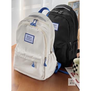 原創設計簡約電腦雙肩包大容量日韓學院風大學生通勤戶外便攜書包