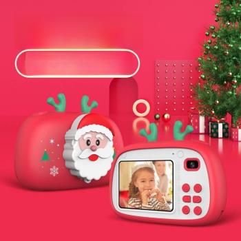 新款圣誕老人相機前后雙攝兒童相機數碼照相機卡通錄像機新年禮物