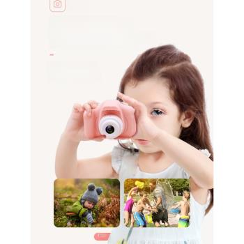 X2高清迷你數碼相機可拍照視頻小單反禮品玩具兒童相機粉色黑色