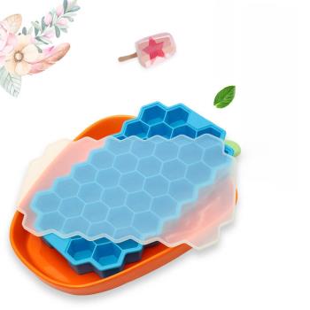 冰塊模具蜂巢制冰盒冰球蜂窩硅膠冰棒模37格跨境創意冰格