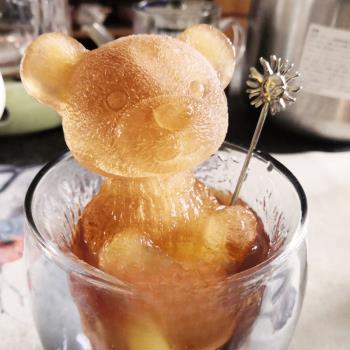 硅膠奶茶飲料家用小熊冰塊模具