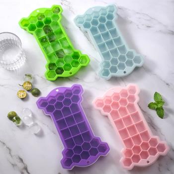 現貨 創意30連冰格 硅膠冰格帶蓋 家用制冰盒冰塊模具