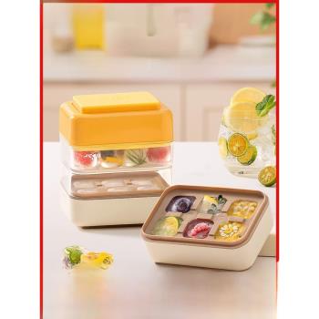 小熊按壓式冰格家用硅膠帶蓋自制凍冰塊神器儲存盒冰塊模具食品級