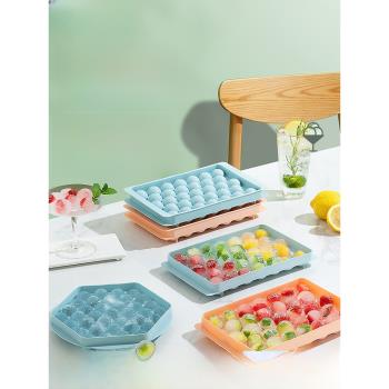 夏季熱銷家用食品級材質製作冰球冰格模具按壓圓形冰塊模具製冰盒