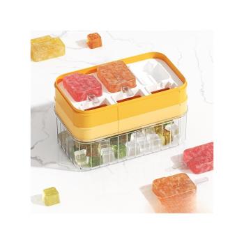 按壓冰塊模具冰格制冰盒帶蓋食品級模型家用自制冰箱制冰神器