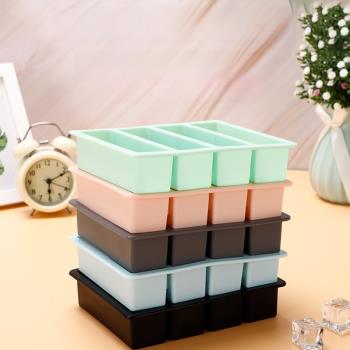 清倉新款四連條形硅膠冰格DIY創意冰塊模具兒童硅膠輔食盒家用制