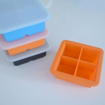 硅膠冷凍保鮮輔食盒帶蓋冰塊模具