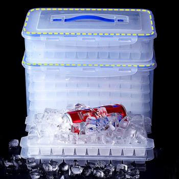 冰箱自制冰格商用速凍器凍冰塊模具大容量帶蓋制冰盒冷凍制冰神器