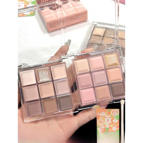 巧克力笨蛋盤 隨便畫畫都巨美！jill leen九色眼影盤低飽和大地色