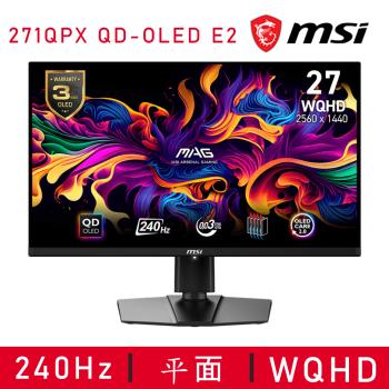 【MSI 微星】MAG 271QPX QD-OLED E2 HDR電競螢幕