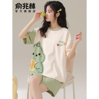 夏天短褲薄款女卡通可外穿睡衣