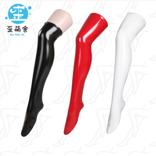 皮襪 歪萌舍  cosplay 漆皮 大腿襪 半腿襪 長筒襪 歪萌社