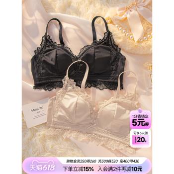 大胸顯小法式無鋼圈舒適蕾絲內衣