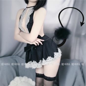 姬Gill：夏天與我 顯瘦女吊帶甜美性感睡裙睡衣蕾絲私房內衣cos女