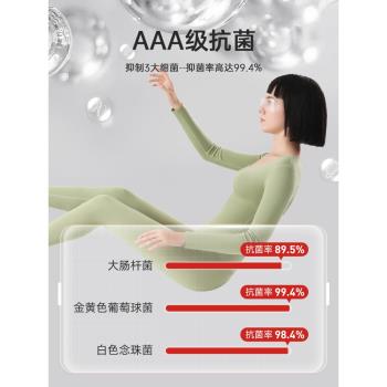 恆源祥德絨保暖內衣女士套裝發熱無痕打底冬季內穿圓領秋衣秋褲女