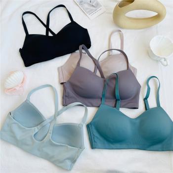 內衣女運動舒適薄款少女無鋼圈透氣文胸純色胸罩無痕學生美背bra