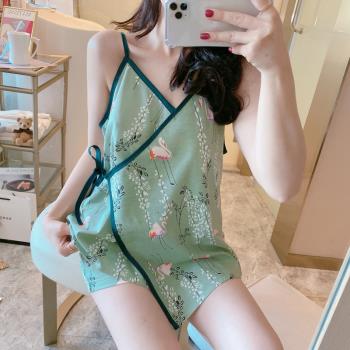 女日式和服清新小性感全棉睡衣