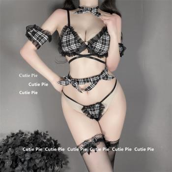 cutie：可愛清純制服套裝黑絲性感內衣學院風JK誘惑cosplay格紋女