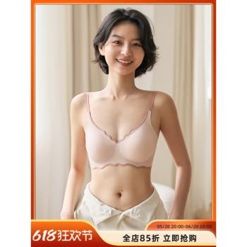 貼身日記簡約無鋼圈內衣女小胸聚攏收副乳軟支撐一片式無痕文胸罩