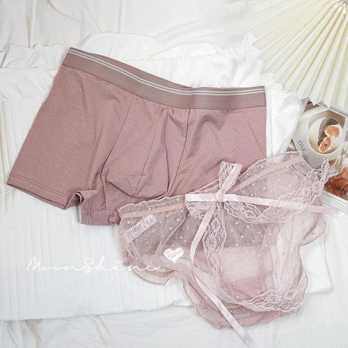 MoonShine Cat 甜份~舒服情侶純棉檔蕾絲內褲 男女朋友禮物