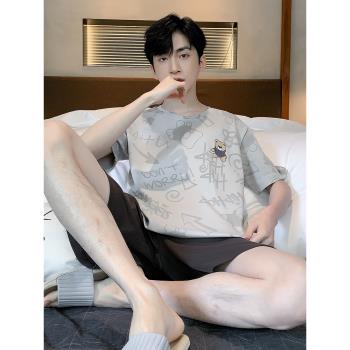 古今純棉短褲套裝男卡通大碼睡衣