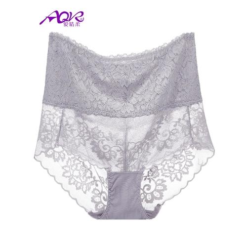 蕾絲高腰收腹性感提臀無痕薄款三角短褲內褲女2025新款純棉抗菌襠