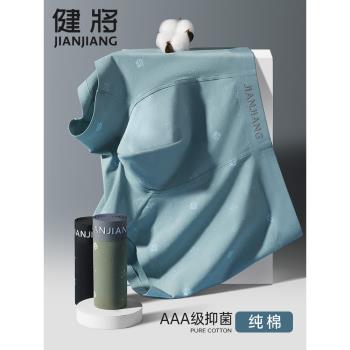 健將男士內褲純棉抗菌平角褲青少年男款大碼男生四角短褲品牌新款