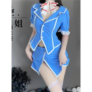 cos性感女警秘書超短裙主播睡衣