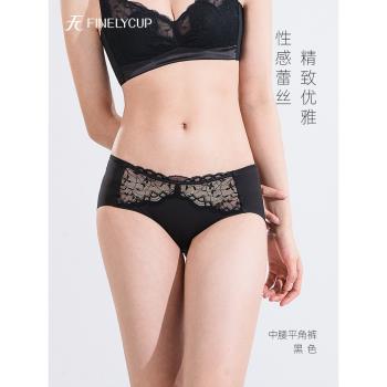 梵妳卡波女無痕中腰三角褲蕾絲