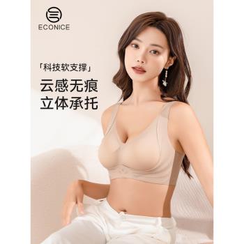 內衣女聚攏小胸美背運動夏季薄款背心式胸罩調整型無鋼圈冰絲文胸
