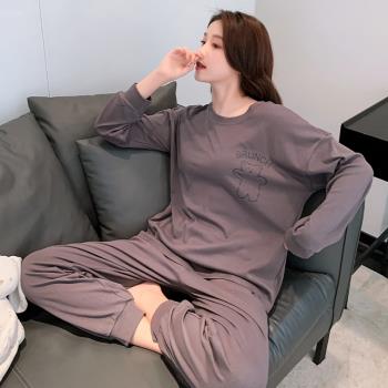睡衣女春秋純棉長袖ins時尚全棉2025年新款網紅款可愛家居服套裝