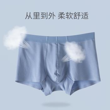 3條裝 尋光設計高階60S絲光棉男士中腰純棉內褲平角短褲抑菌透氣