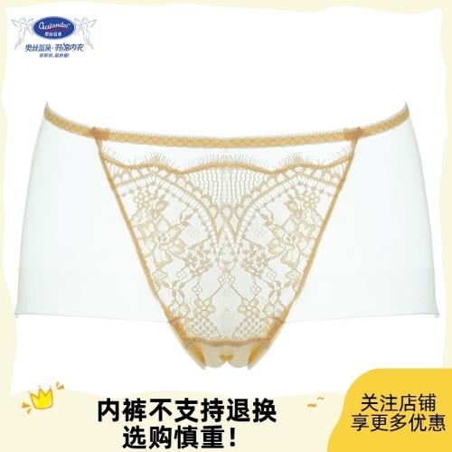 奧絲藍黛內褲性感通透網紗易洗易干中低腰三角褲小平角透氣5014K