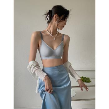 海德花園~無痕內衣女小胸聚攏防下垂無鋼圈大胸顯小一片式文胸罩