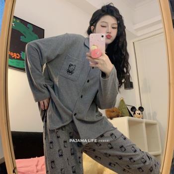 凱蒂貓德絨女春秋冬季卡通睡衣