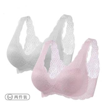 美背日系性感無鋼圈大胸顯小蕾絲