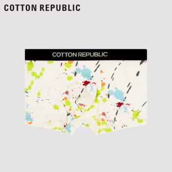Cotton Republic/棉花共和國2022春夏男士莫代爾白色印花情侶款