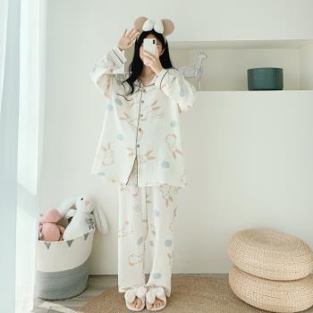 胖MM兔子女加大碼200斤雙層紗布