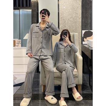 女德絨男士大碼保暖灰色情侶睡衣