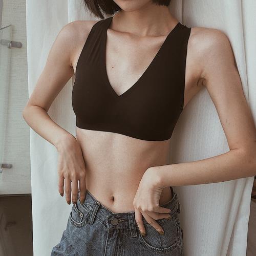 Pudaoo無痕內衣女運動跑步薄款夏天美背背心文胸防下垂顯胸小學生