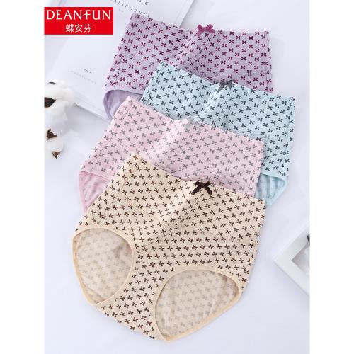 蝶安芬內褲女透氣純棉全棉抗菌襠性感高腰收腹暖宮女士平角褲3197