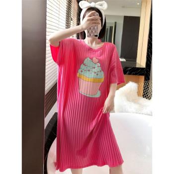 夏天短袖休閑寬松孕婦可外穿睡衣