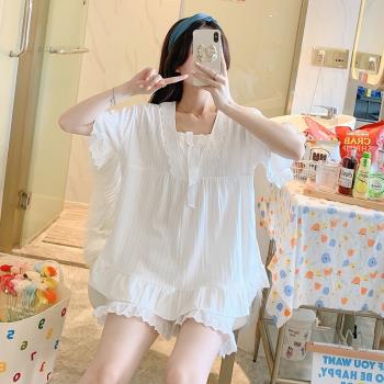2024年新款睡衣女士夏季純棉網紅爆款兩件套裝家居服薄款短袖短褲
